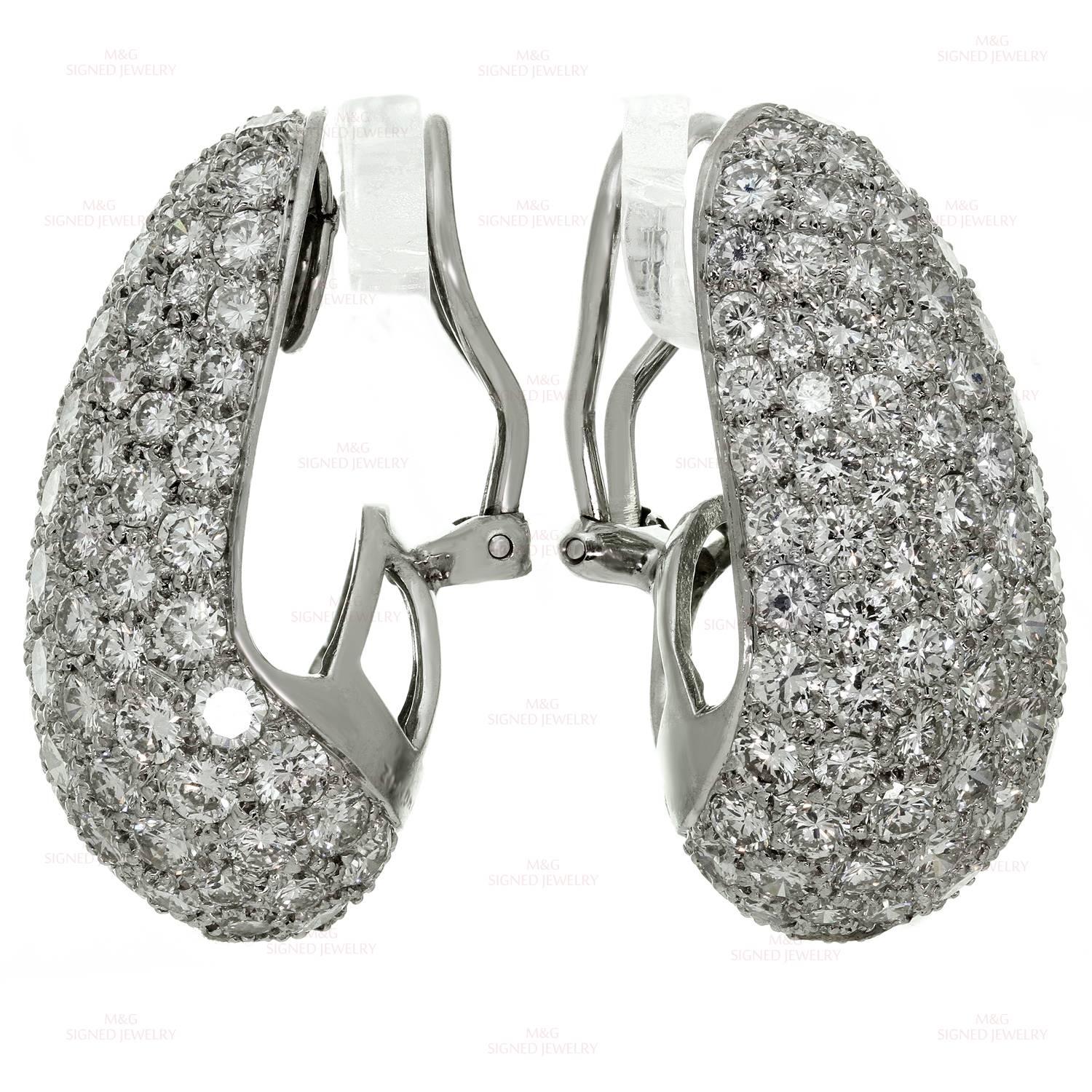 Van Cleef & Arpels Diamond Platinum Earrings 1