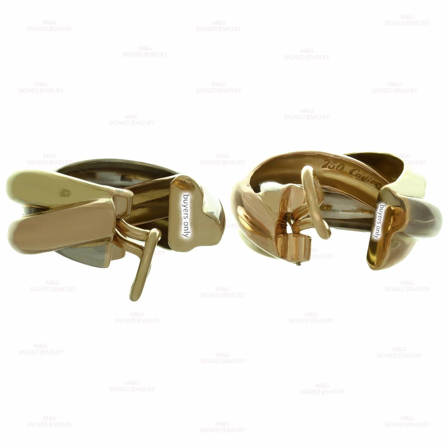Cartier Trinity Tri-Gold Large Model Wrap Earrings 1