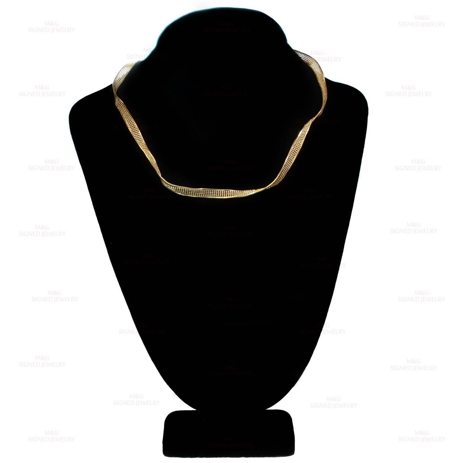 gold mesh necklace