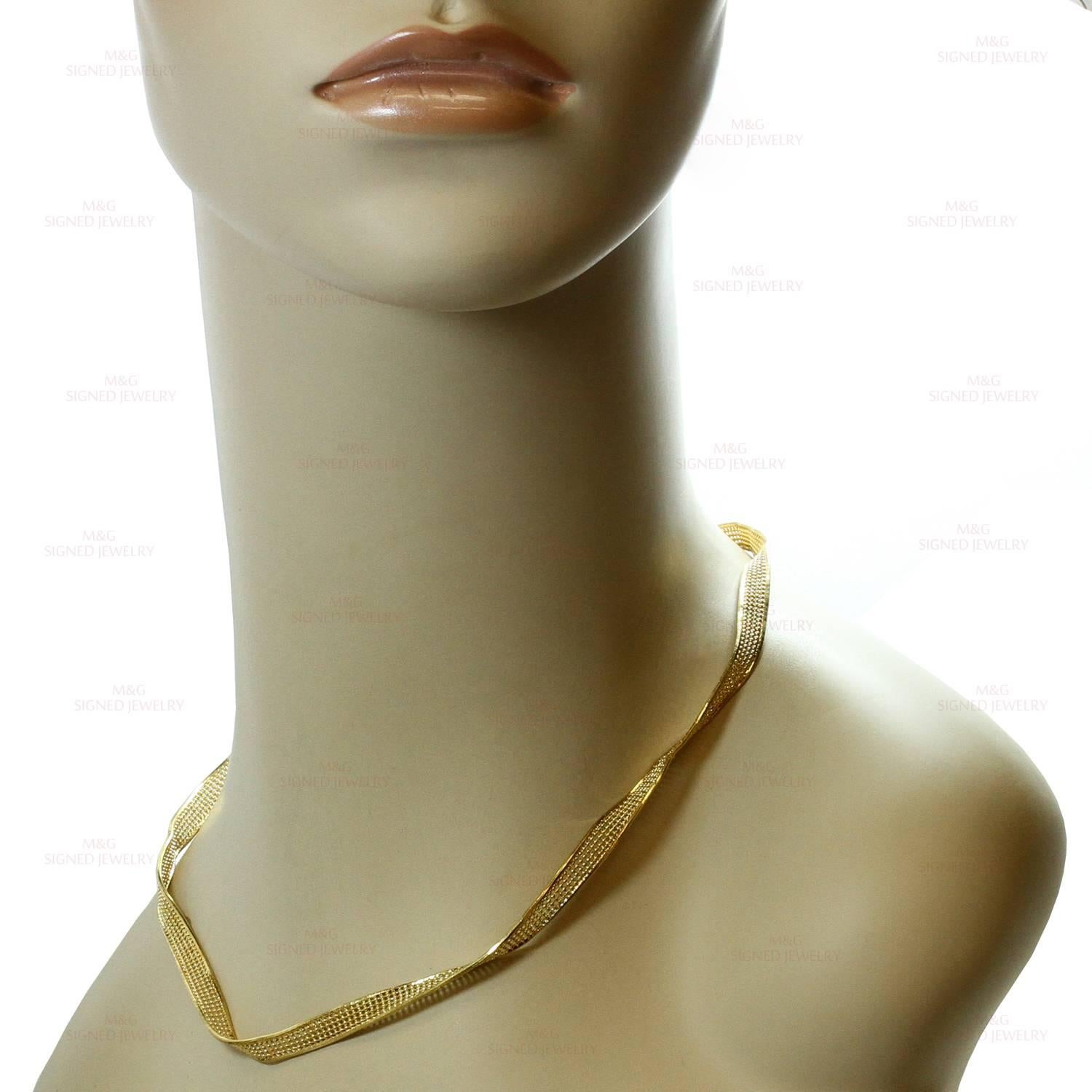 mesh gold necklace