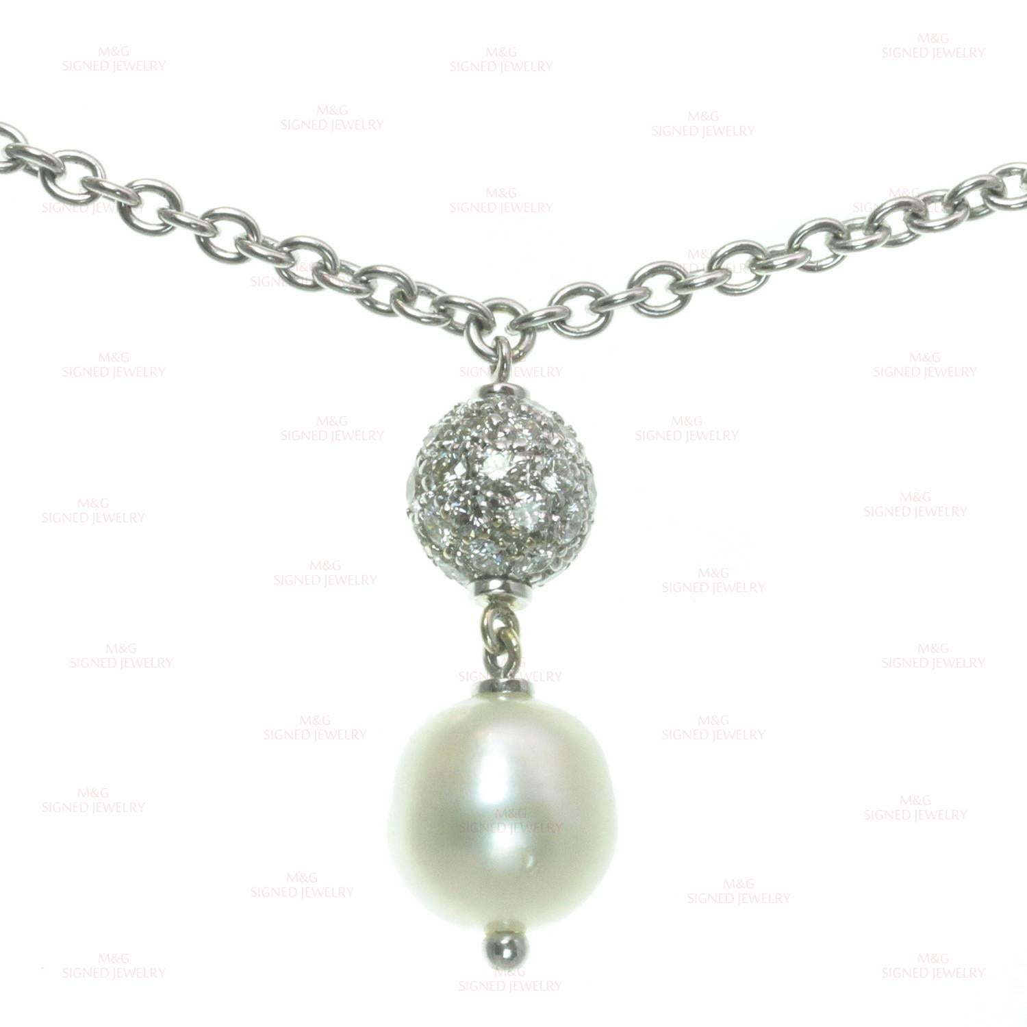 Chantecler Diamond South Sea Baroque Pearl Pendant White Gold Necklace 2