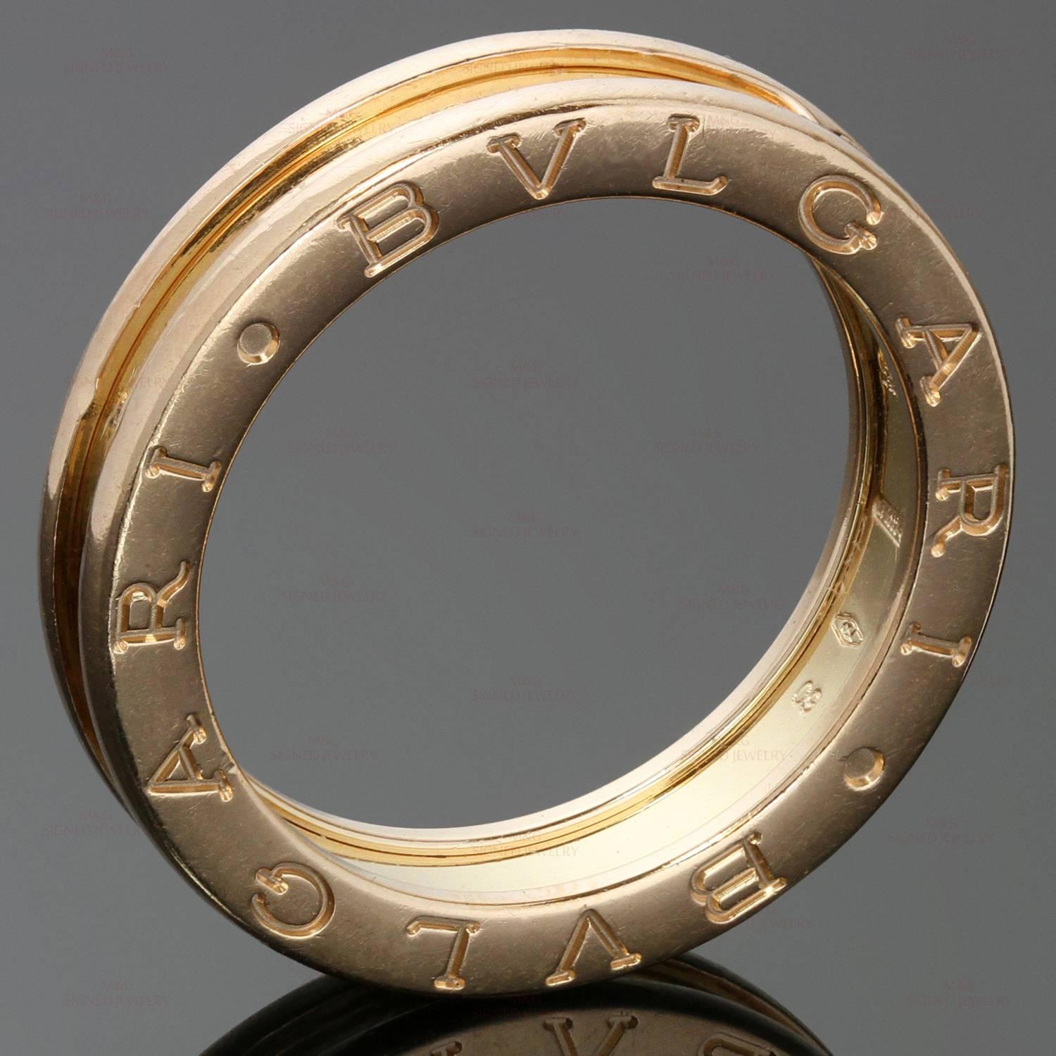 Bulgari B.Zero1 1-Band Rose Gold Ring. Sz.9-EU 60 In Excellent Condition In New York, NY