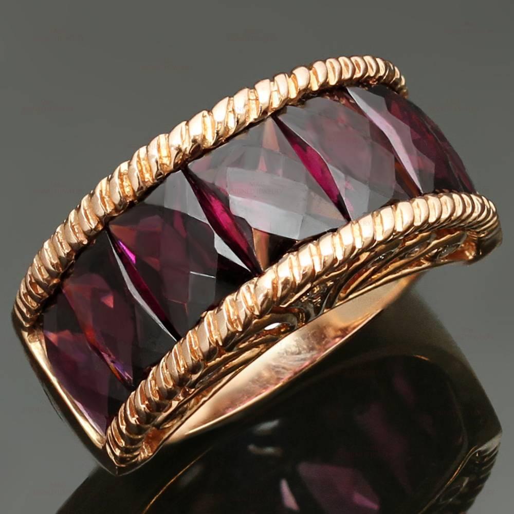 Rhodolite Garnet Rose Gold Diamond Ring 1