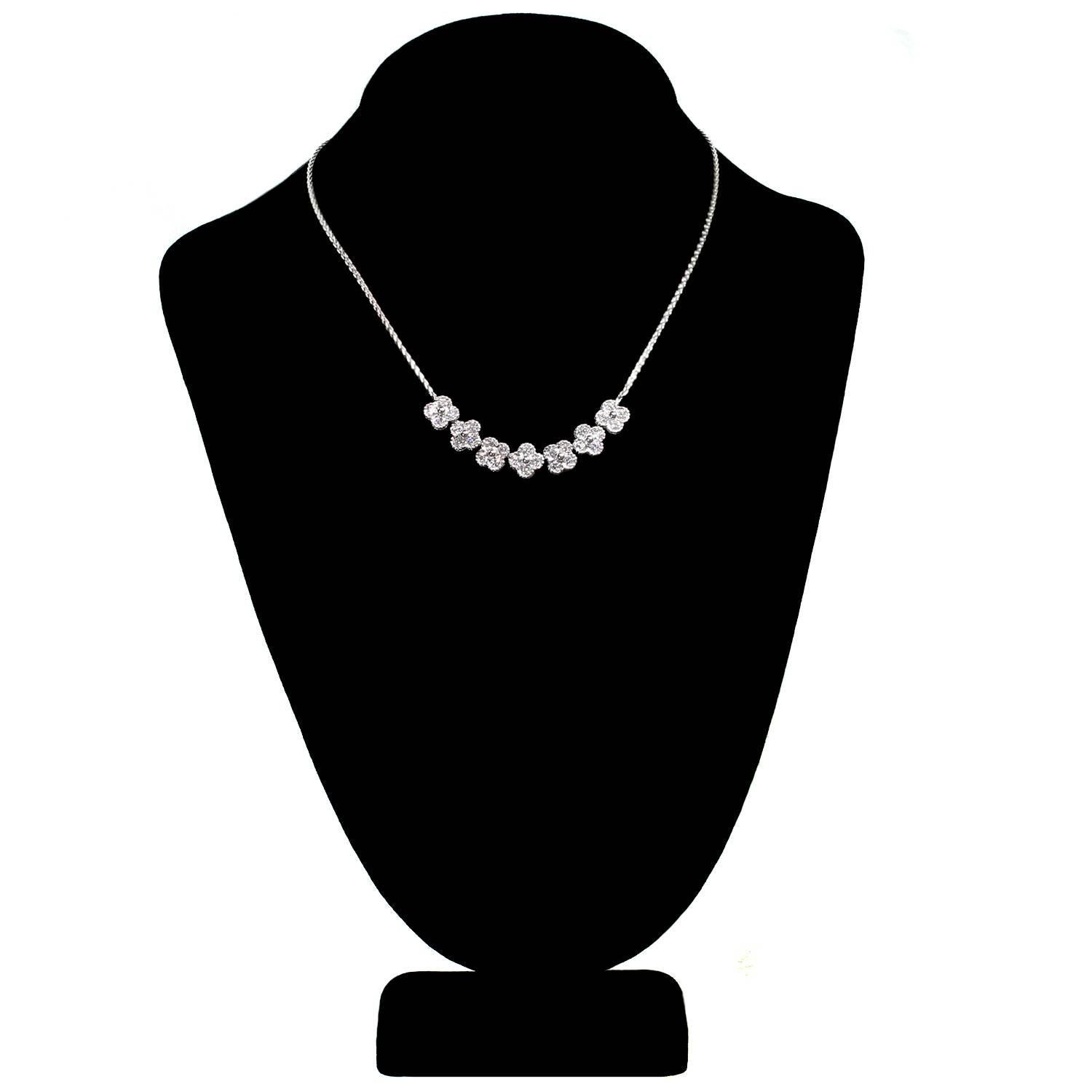 Women's Van Cleef & Arpels Arno Alhambra Diamond White Gold Necklace