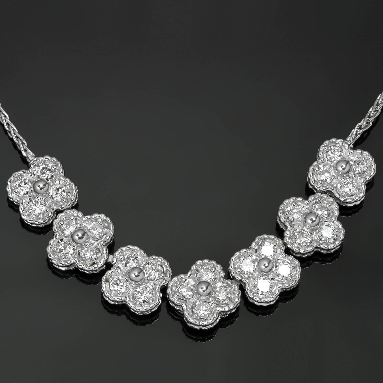 Van Cleef & Arpels Arno Alhambra Diamond White Gold Necklace 2
