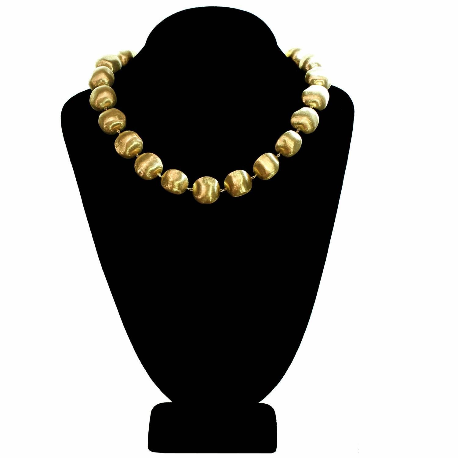 Women's MarCo Bicego Africa Yellow Gold Large Bead Necklace