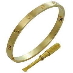 Cartier Love Yellow Gold New Style Bracelet Box Papers
