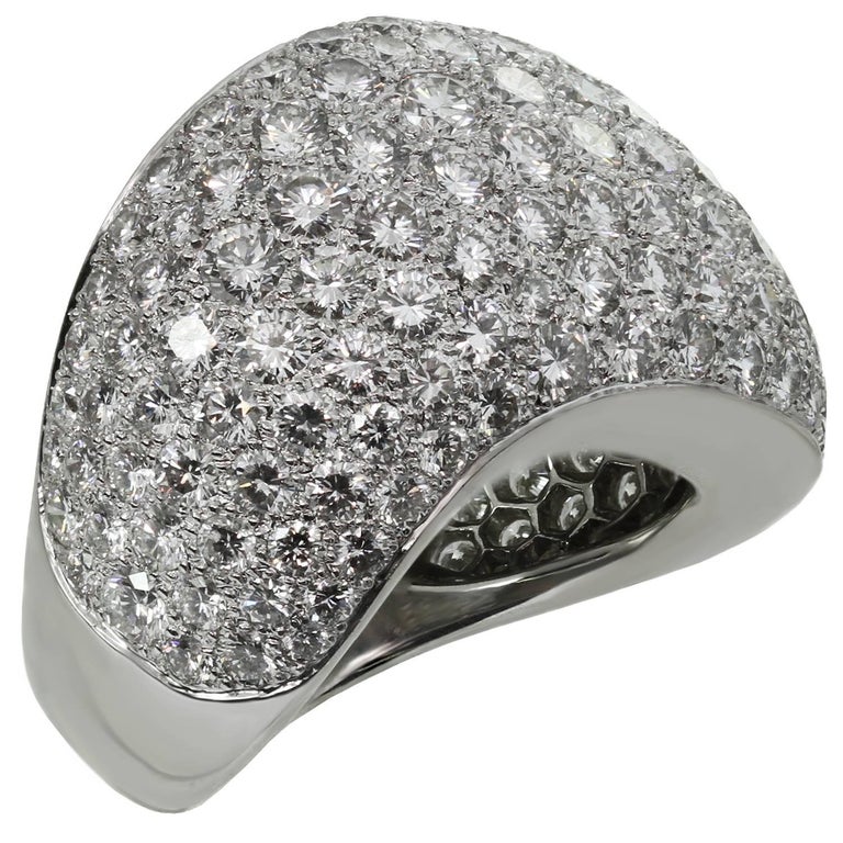 Cartier Paris Nouvelle Vague Pave Diamond White Gold Large Ring For