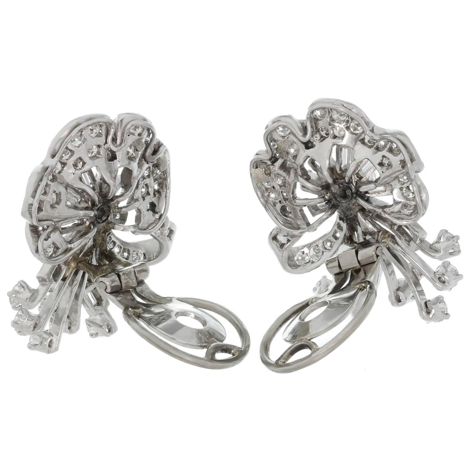 platinum clip on earrings