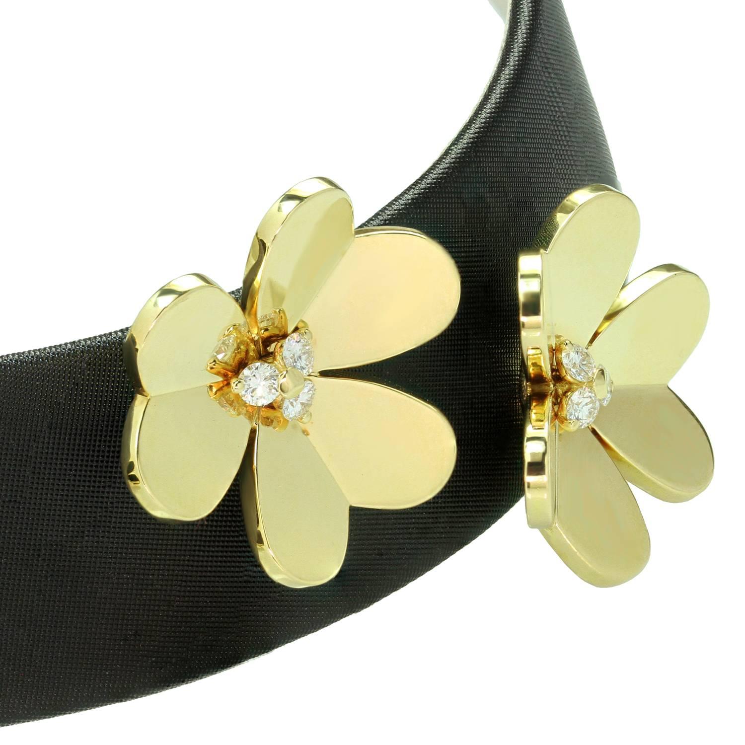 Van Cleef & Arpels Frivole Diamond Yellow Gold Collar Necklace 3