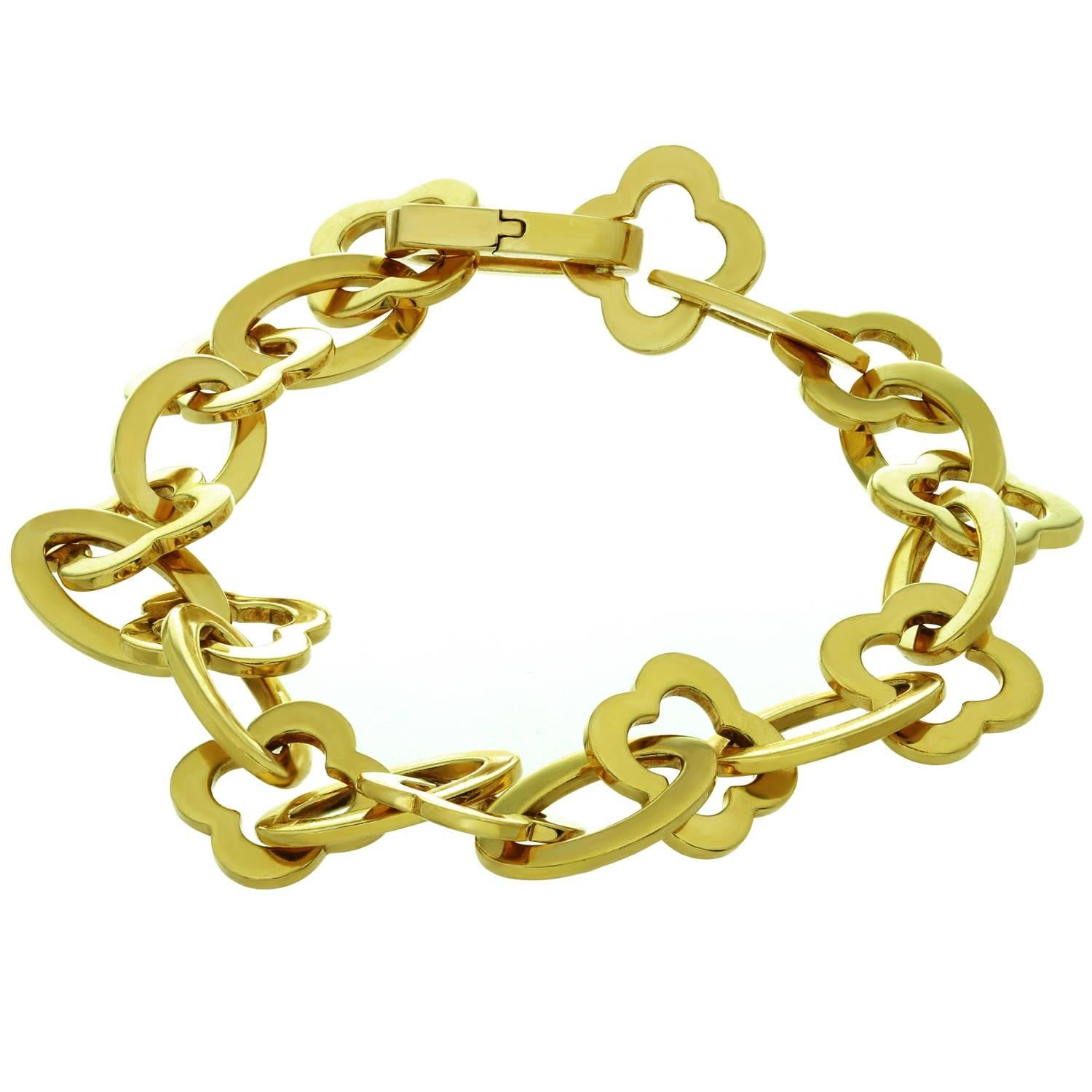 Van Cleef & Arpels Byzantine Alhambra Yellow Gold Bracelet
