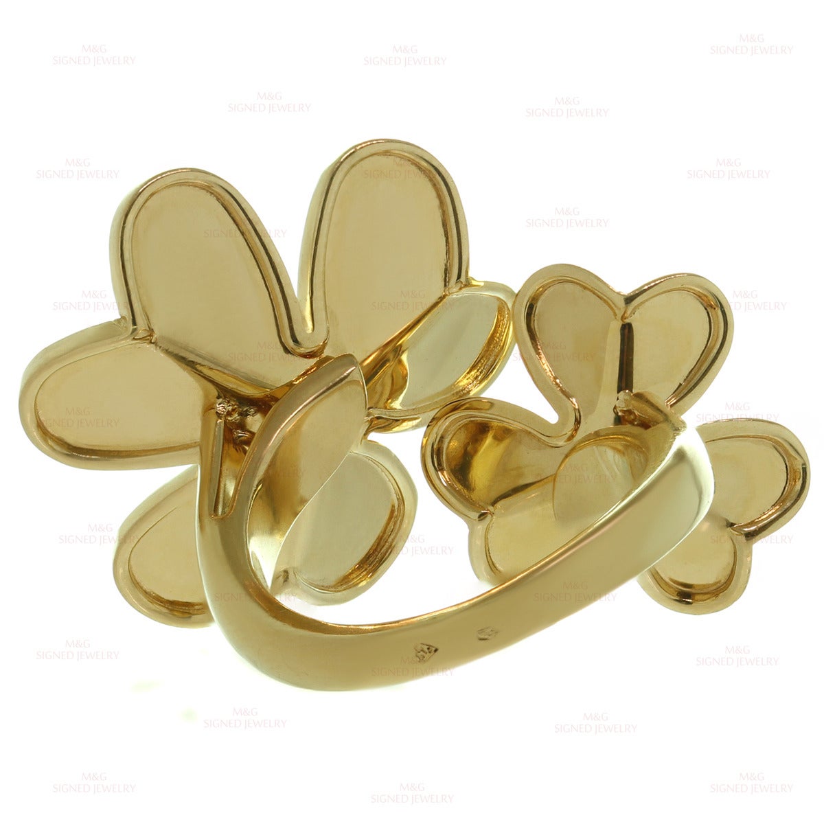 1990s Van Cleef & Arpels Frivole Diamond Gold Ring 3