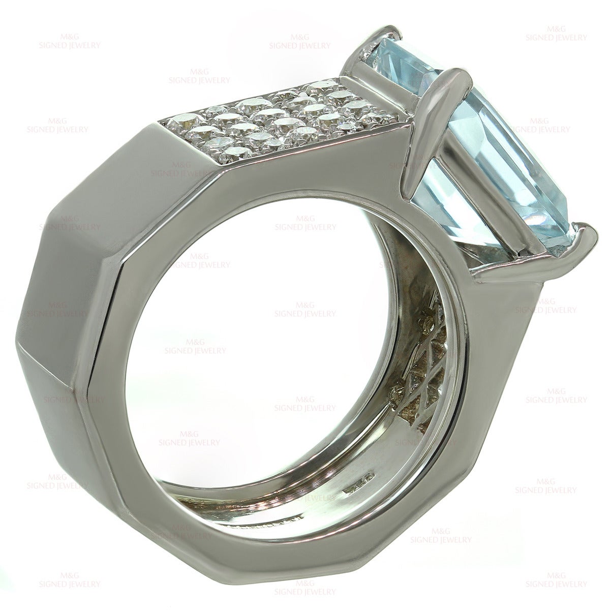 Picchiotti Aquamarine Diamond Gold Ring 3