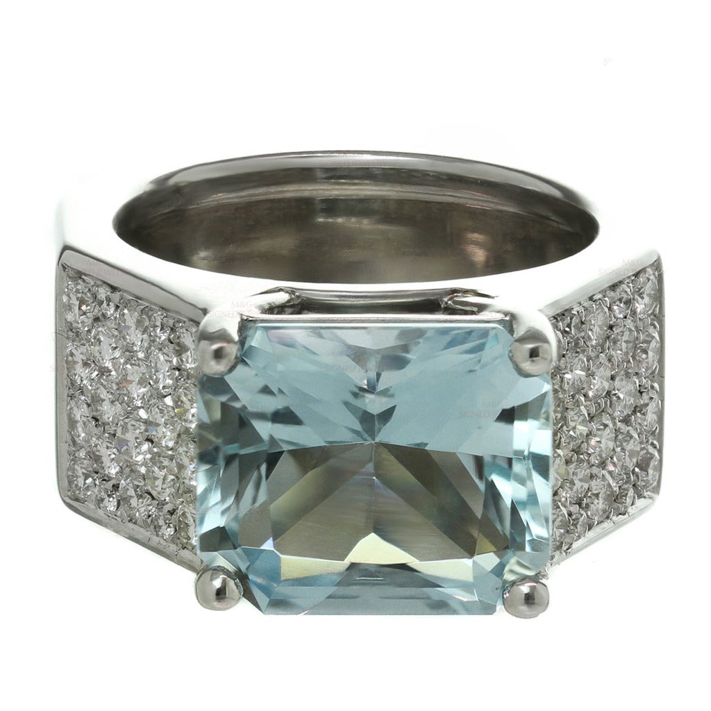 Picchiotti Aquamarine Diamond Gold Ring