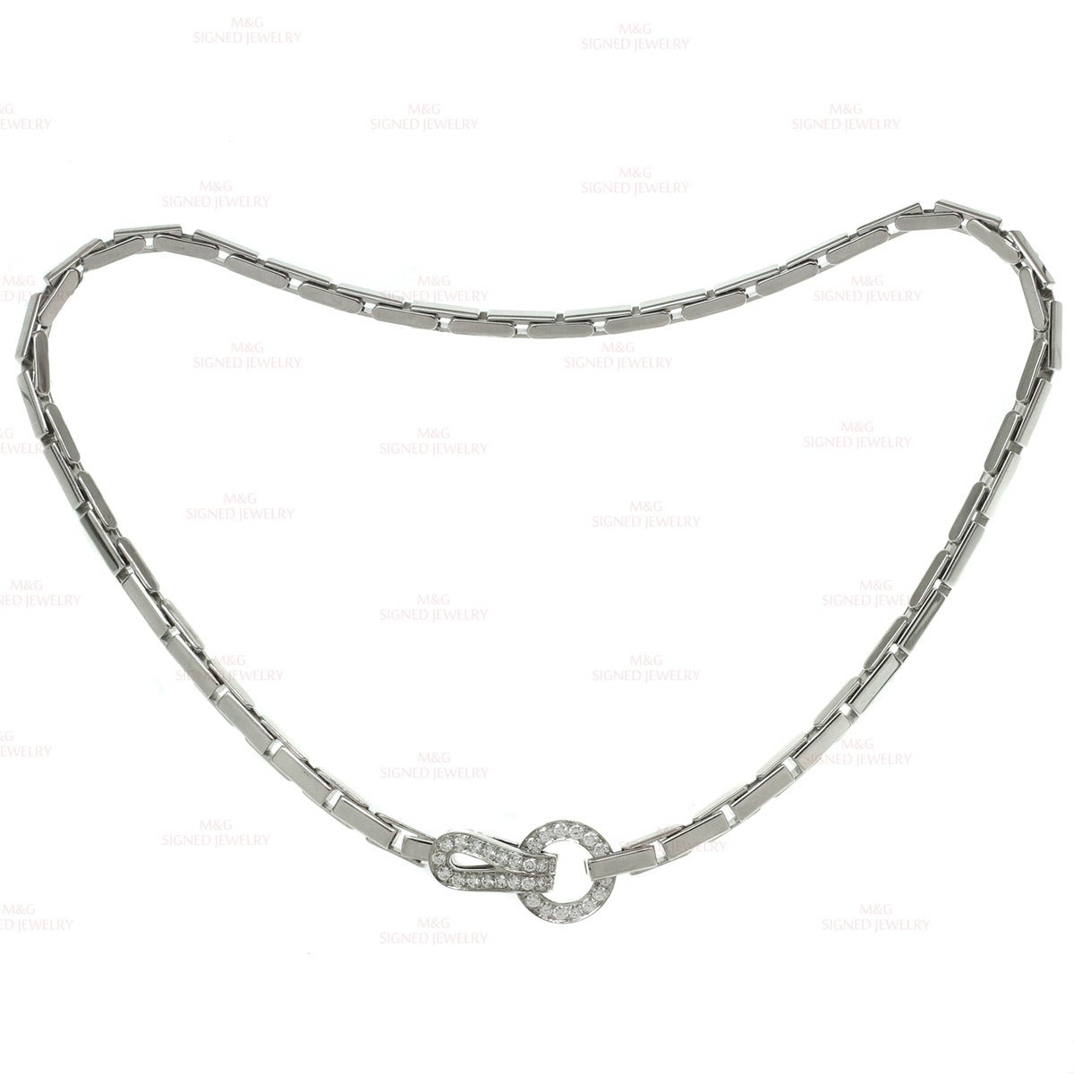 Cartier Agrafe Diamond Gold Necklace and Bracelet 2