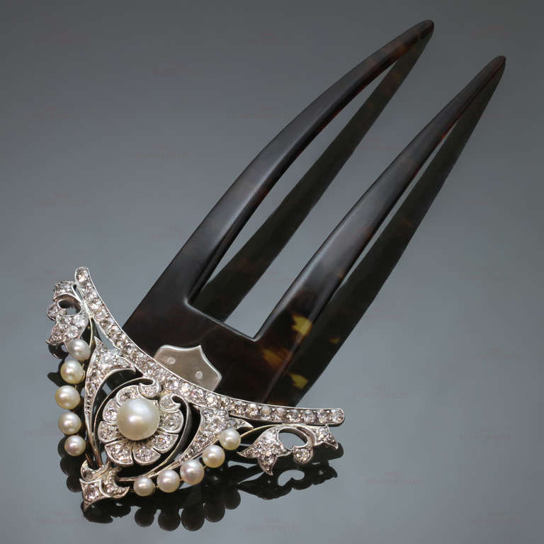 pearl tiara comb