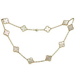 Van Cleef & Arpels Alhambra Mother-of-Pearl Gold Necklace