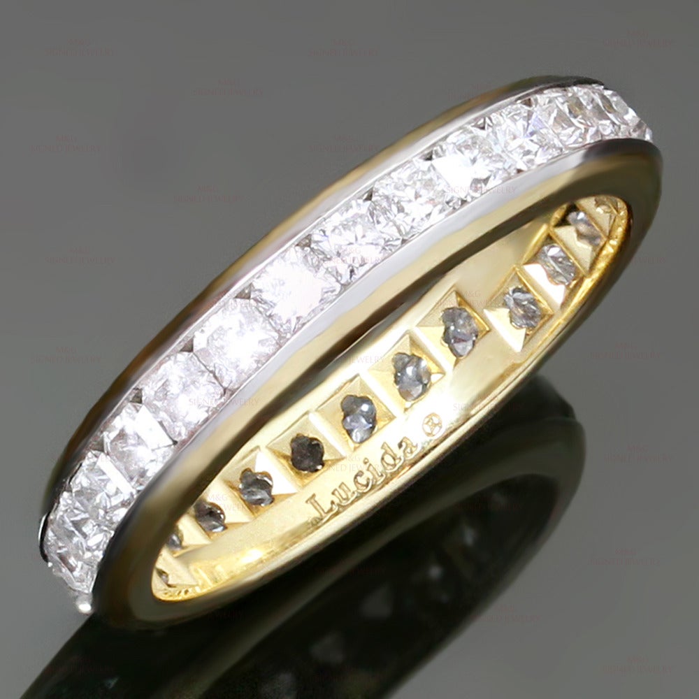 Tiffany & Co. Lucida Diamond Gold Platinum Ring 2