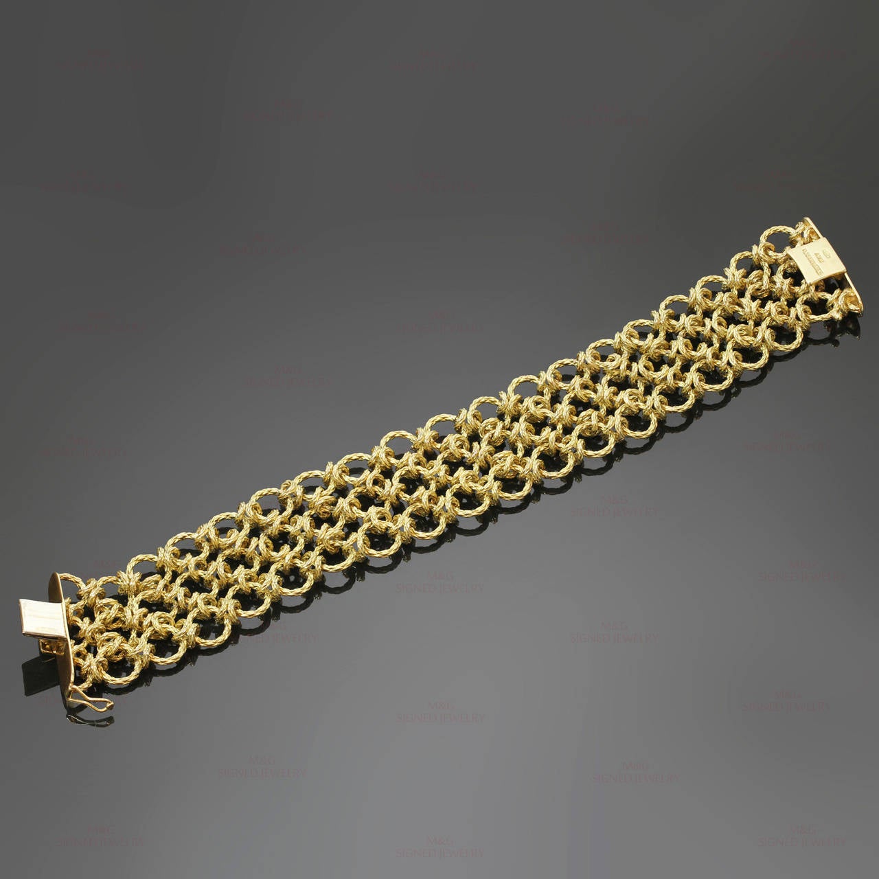 Women's 1950s Tiffany & Co. Gold Chain Link Bracelet