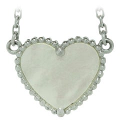 Van Cleef & Arpels Lucky Alhambra Mother of Pearl Gold Heart Necklace