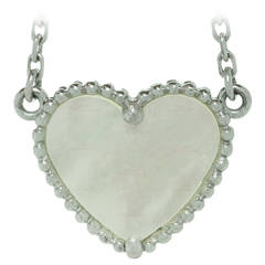 Van Cleef & Arpels Lucky Alhambra Mother-of-Pearl Gold Heart Necklace 12
