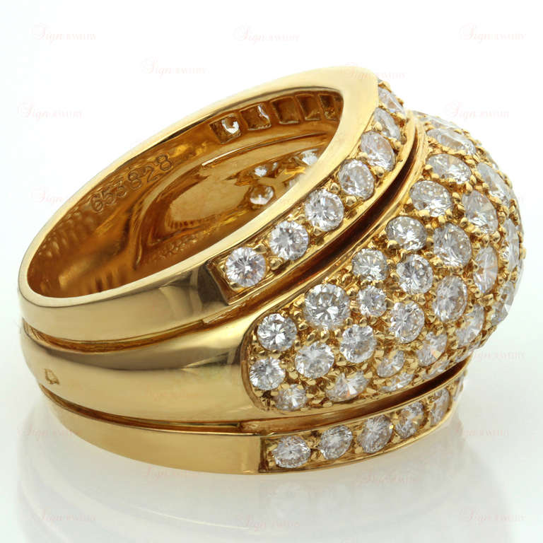 Women's CARTIER Diamond Yellow Gold Dome Band Ring