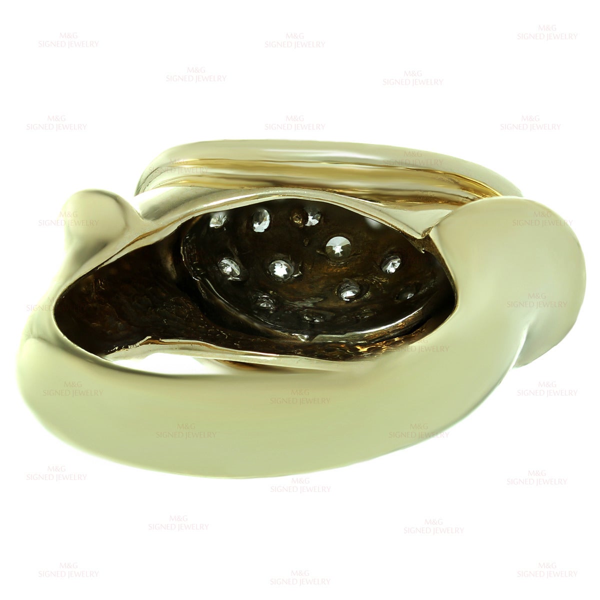 Ovaler Ring aus Gelbgold und Gelbgold aus den 1990er Jahren im Angebot 2