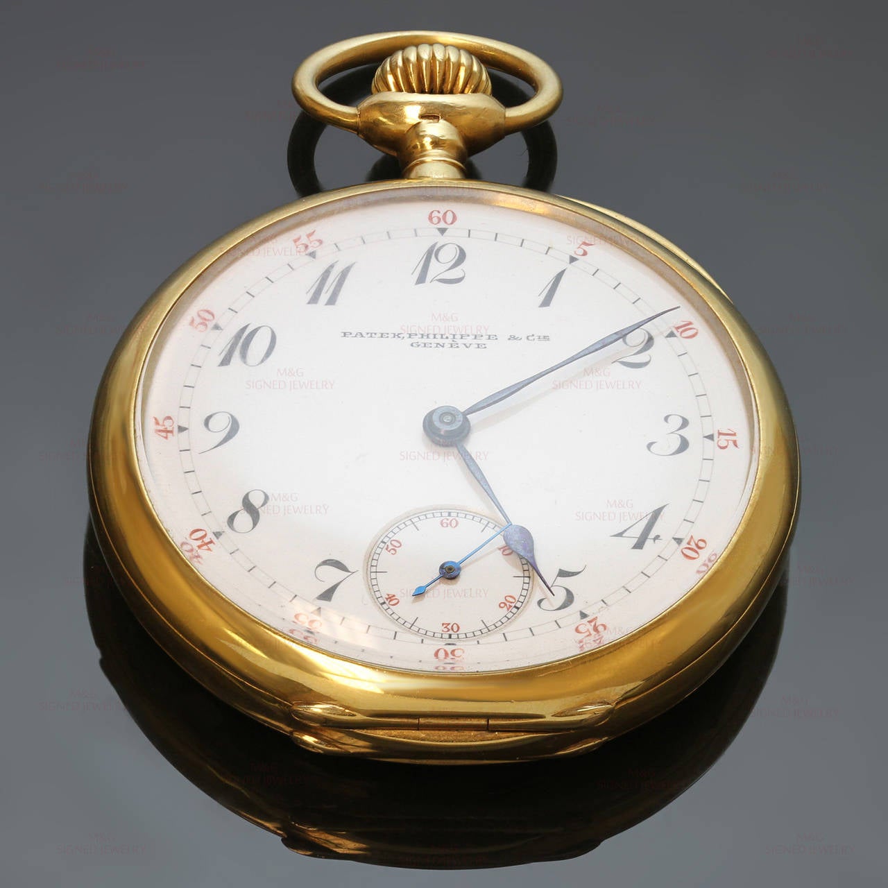 Patek Philippe Yellow Gold Open Face Pocket Watch In Good Condition In New York, NY