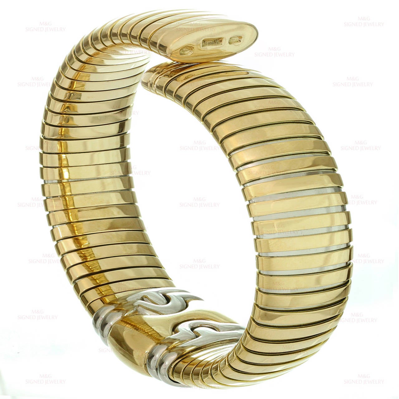 Bulgari Tubogas Two Color Gold Bracelet 1