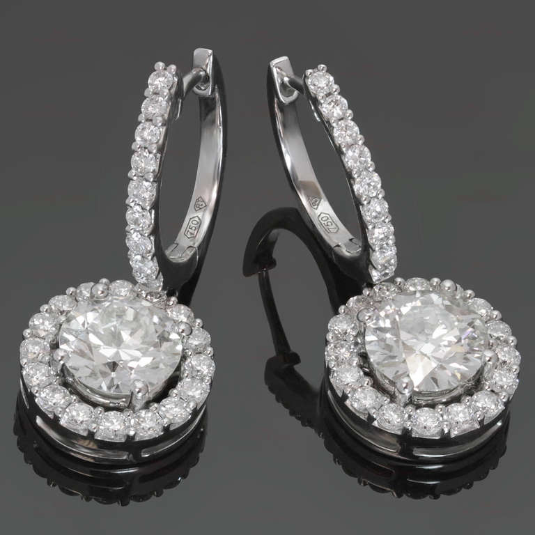 round drop diamond earrings