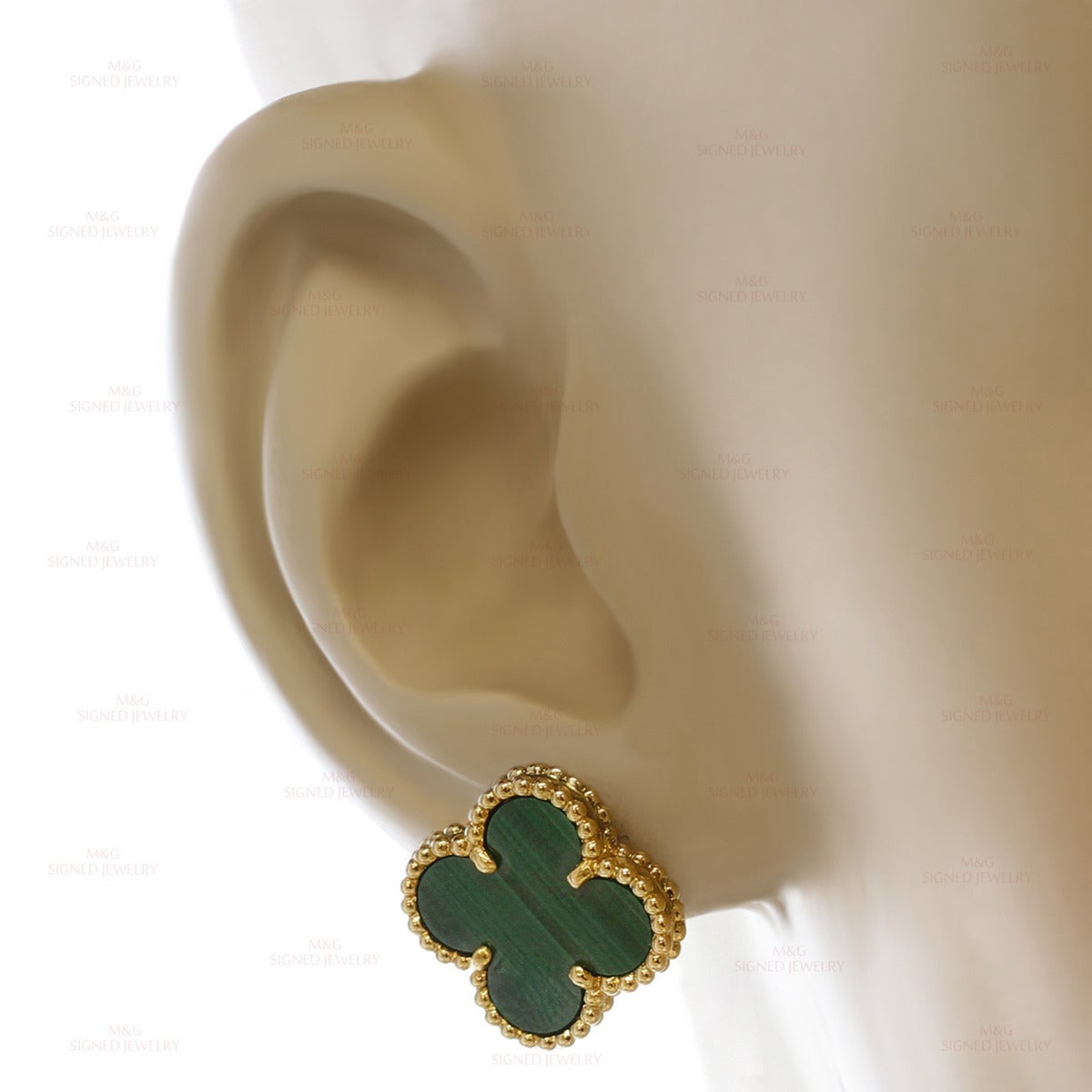 van cleef earrings green