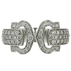 Cartier Double C Decor Diamond Gold Ring