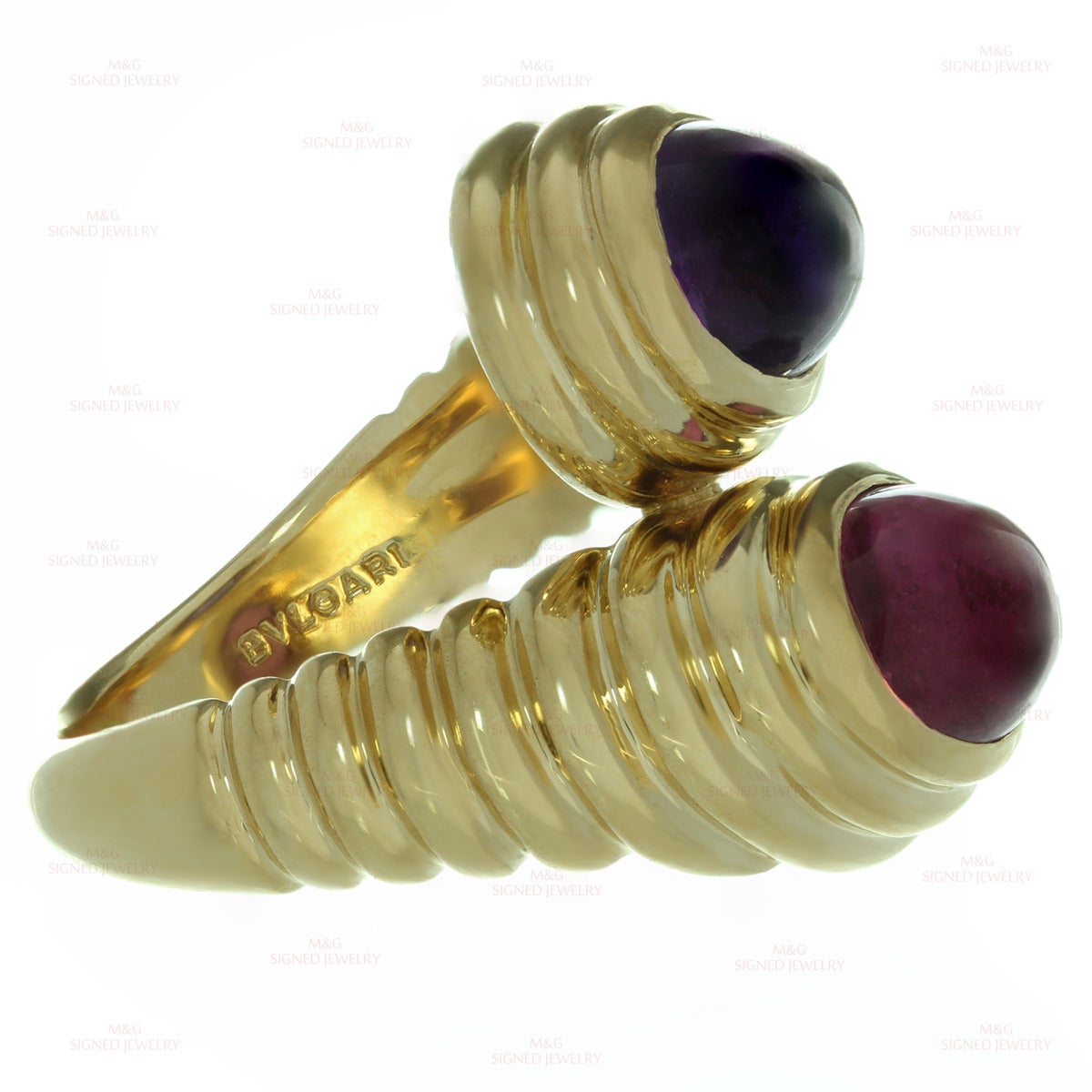 Women's Bulgari Rubellite Amethyst Gold Ring