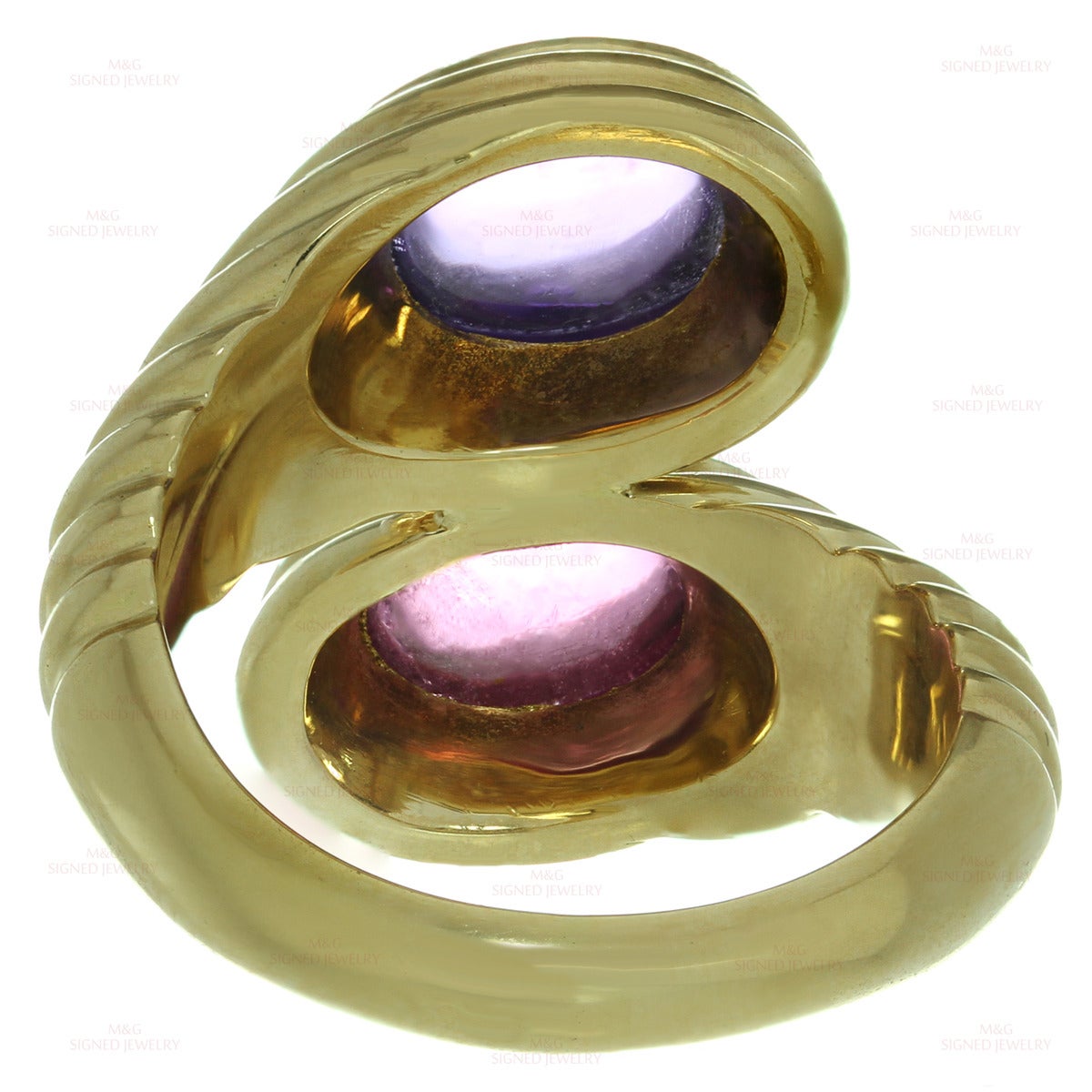Bulgari Rubellite Amethyst Gold Ring 1
