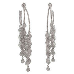Modern Diamond White Gold Chandelier Earrings 1