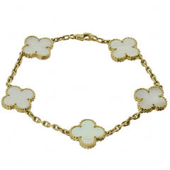 Van Cleef & Arpels Vintage Alhambra Mother-Of-Pearl Gold Bracelet