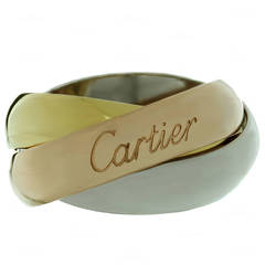Cartier Trinity Tri-Gold Largest Model Band Ring