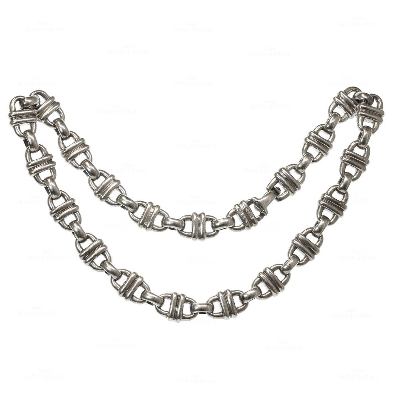 Hermes Chaine d'Ancre Sterling Silver Chain Necklace