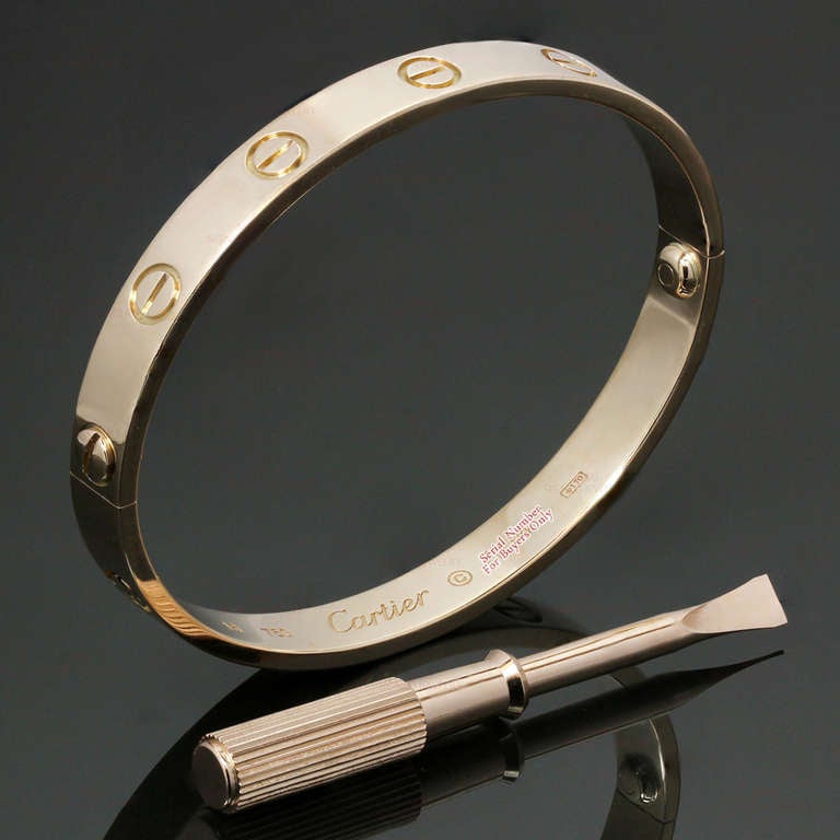 Cartier Love Rose Gold Size 16 Bracelet Bangle and Screwdriver