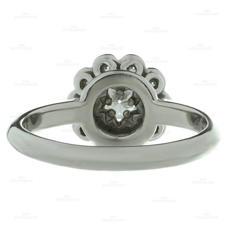 Tiffany & Co. Rose Diamond Platinum Flower Ring 2