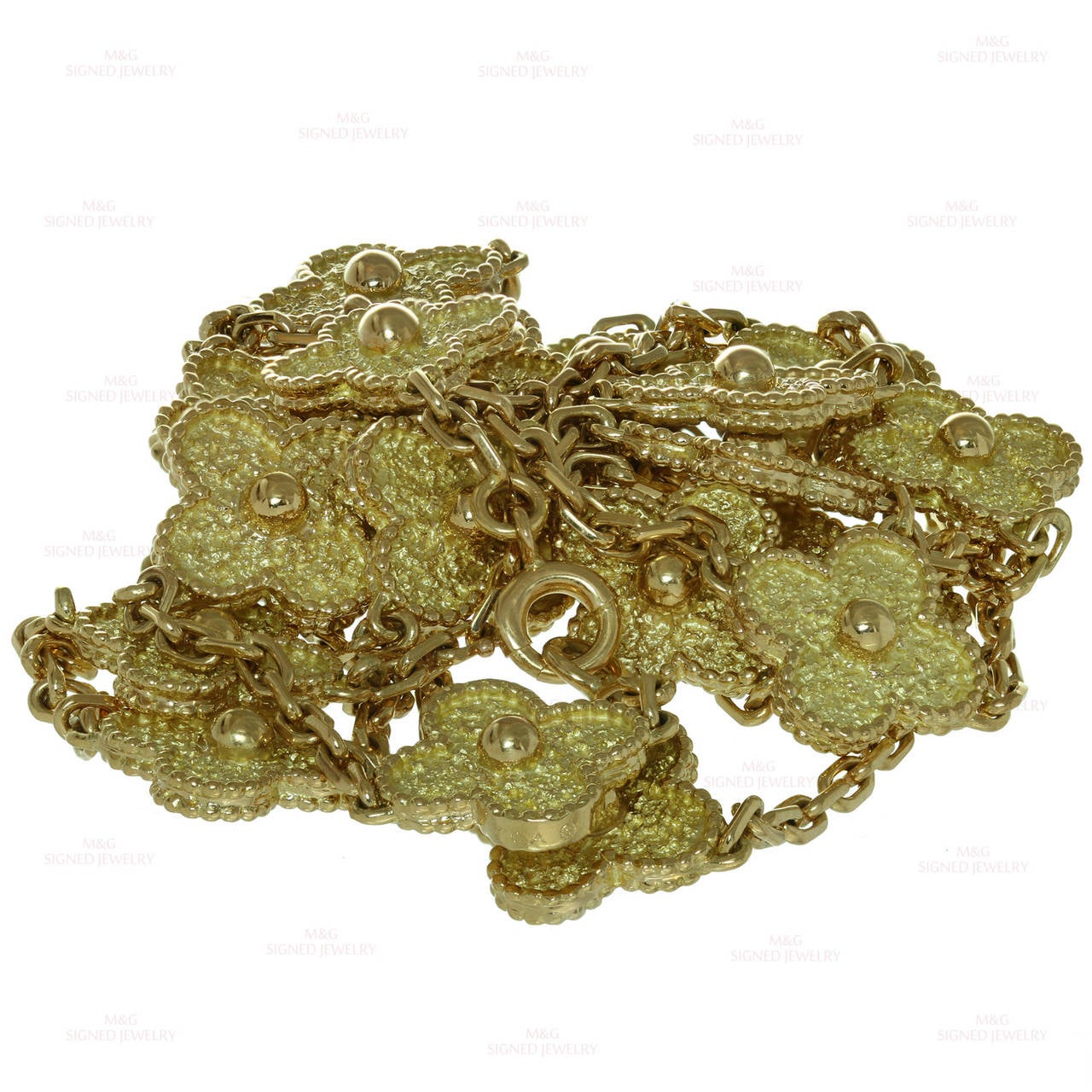 Van Cleef & Arpels Alhambra Gold 20 Motif Long Necklace 1