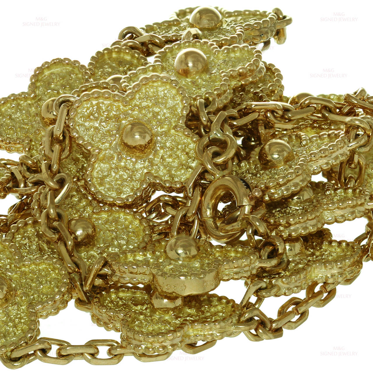 Van Cleef & Arpels Alhambra Gold 20 Motif Long Necklace 2
