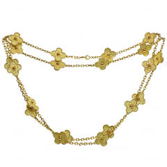 Van Cleef & Arpels Alhambra Gold 20 Motif Long Necklace