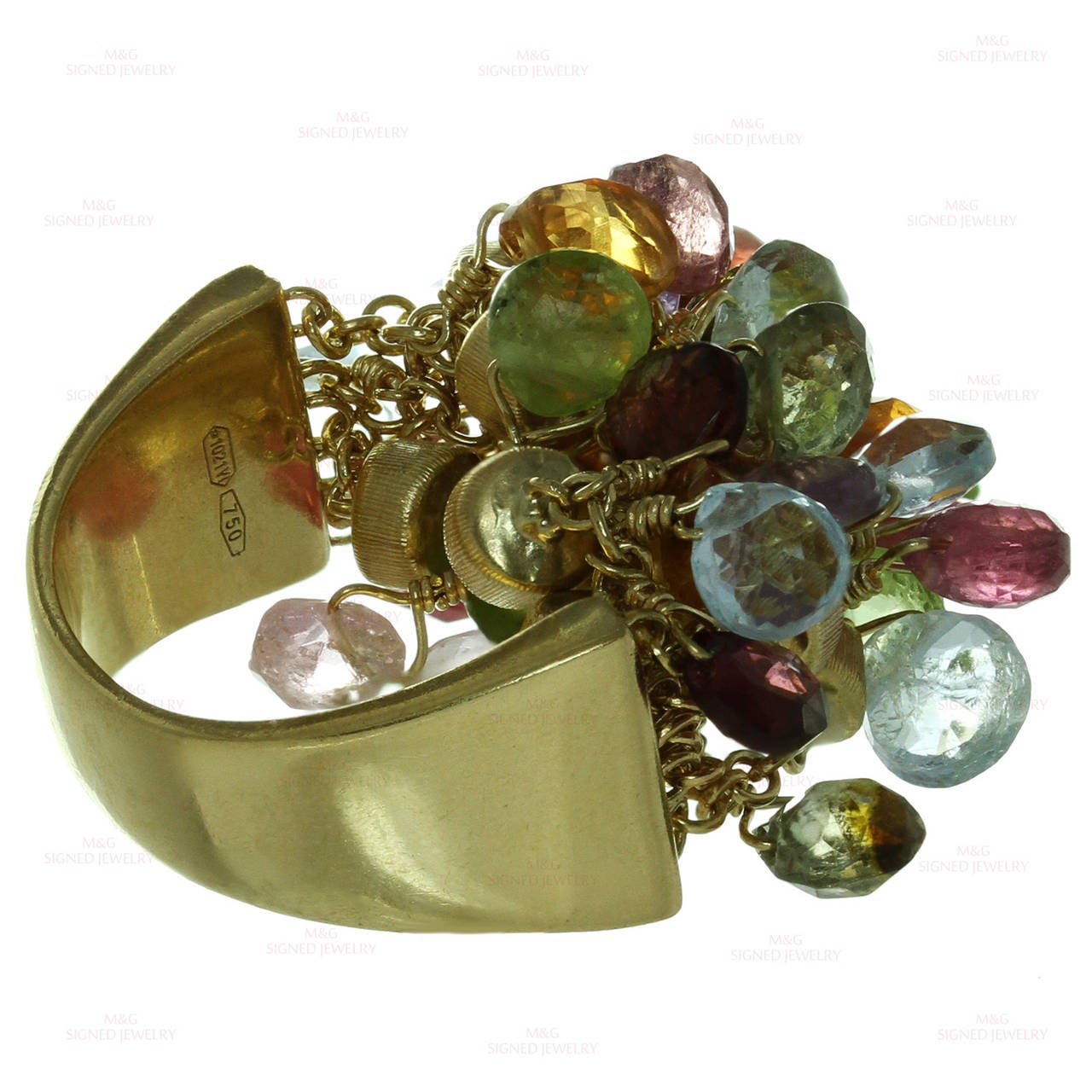Marco Bicego Paradise Multicolor Gemstone Gold Multi-Strand Ring 1
