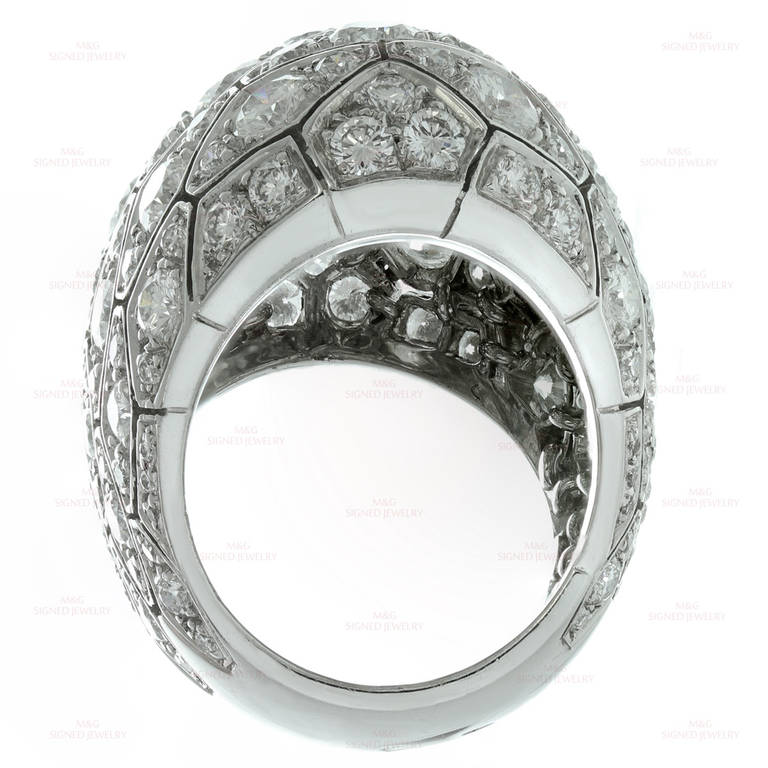 Cartier Serpentine Diamond White Gold Large Dome Ring 4