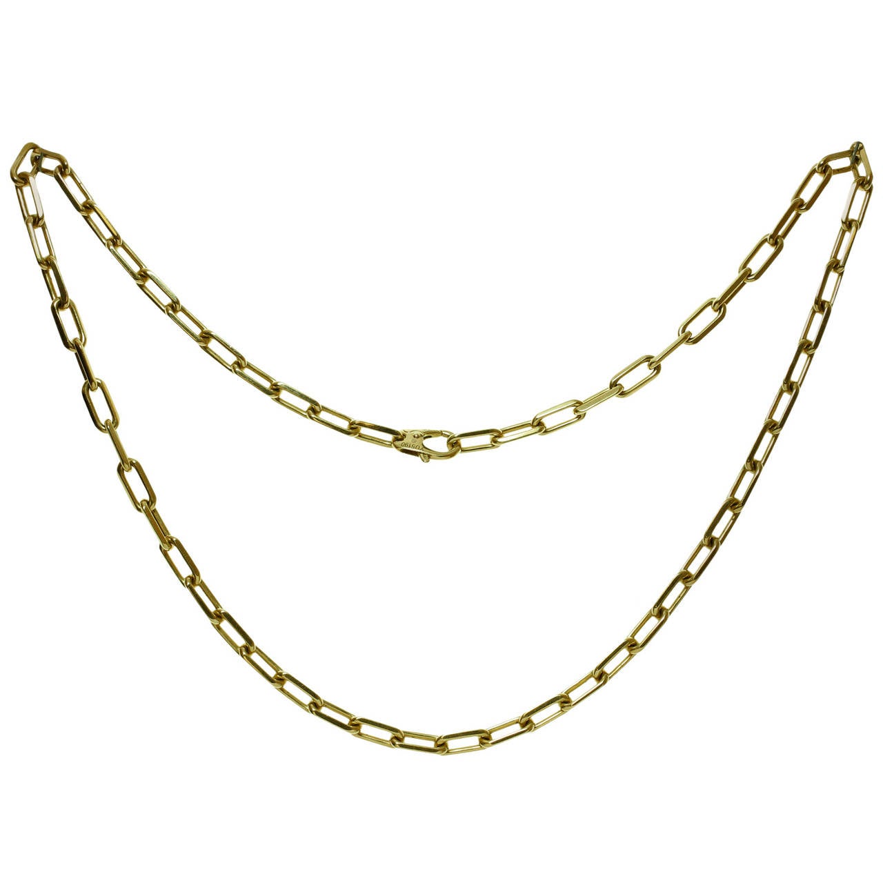 Cartier Santos Dumont Gold Large Link Necklace