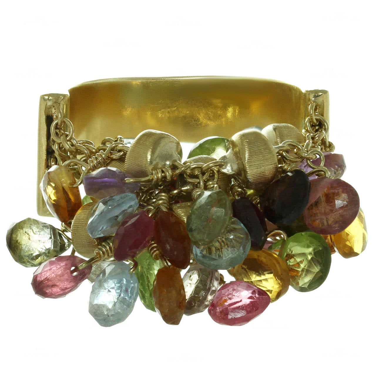 Marco Bicego Paradise Multicolor Gemstone Gold Multi-Strand Ring