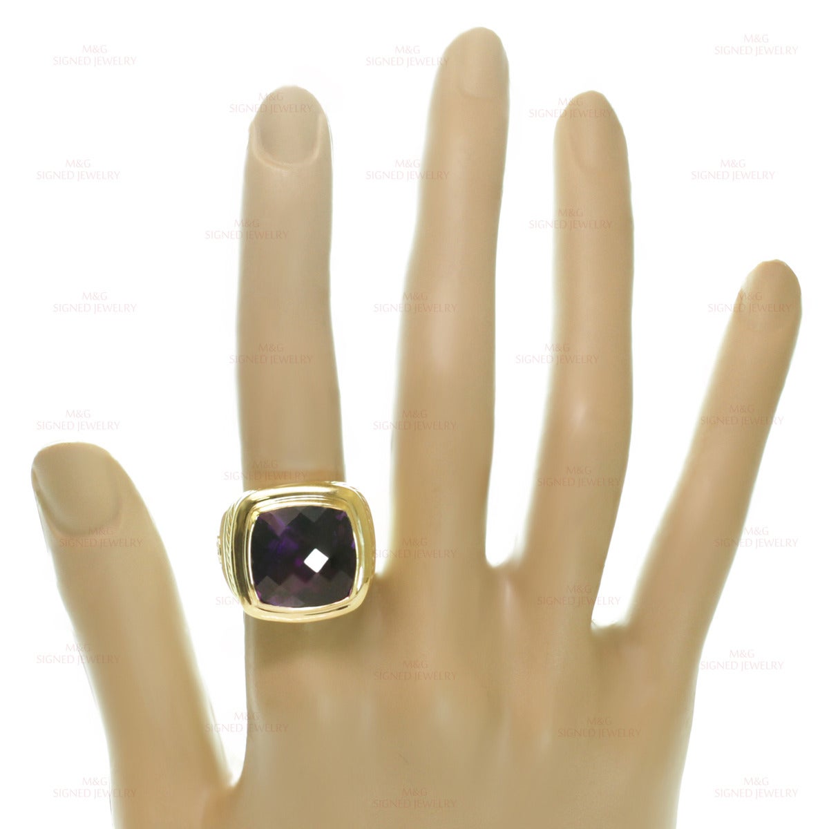 DAVID YURMAN Albion Amethyst Yellow Gold Cocktail Ring 1