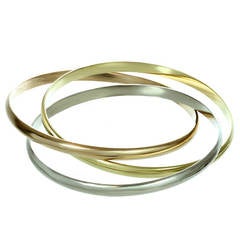 CARTIER Trinity Tri-Gold Bangle Bracelet $10000