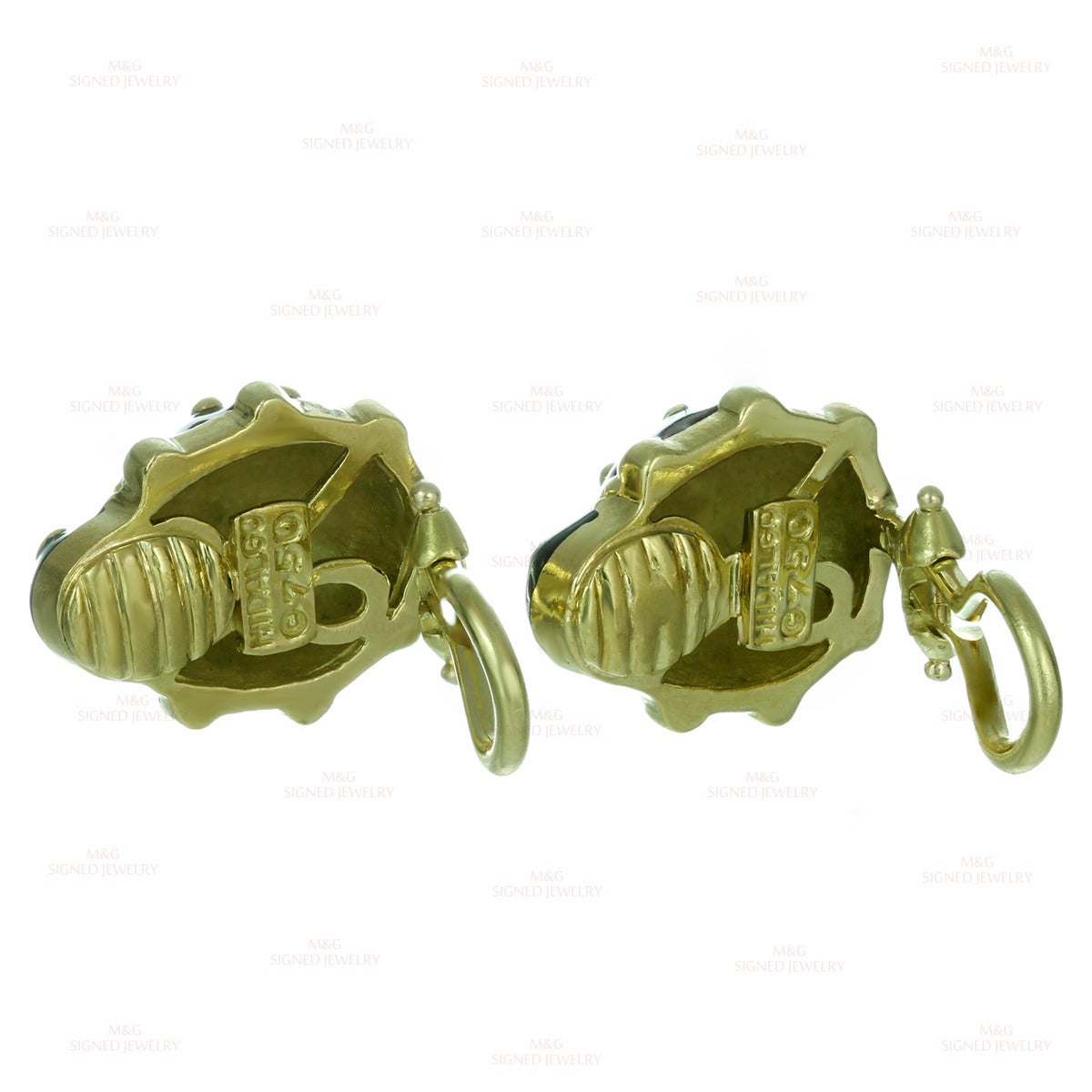 Hidalgo Enamel Yellow Gold Ladybug Bracelet and Earrings Set 2